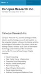 Mobile Screenshot of canopusresearch.com